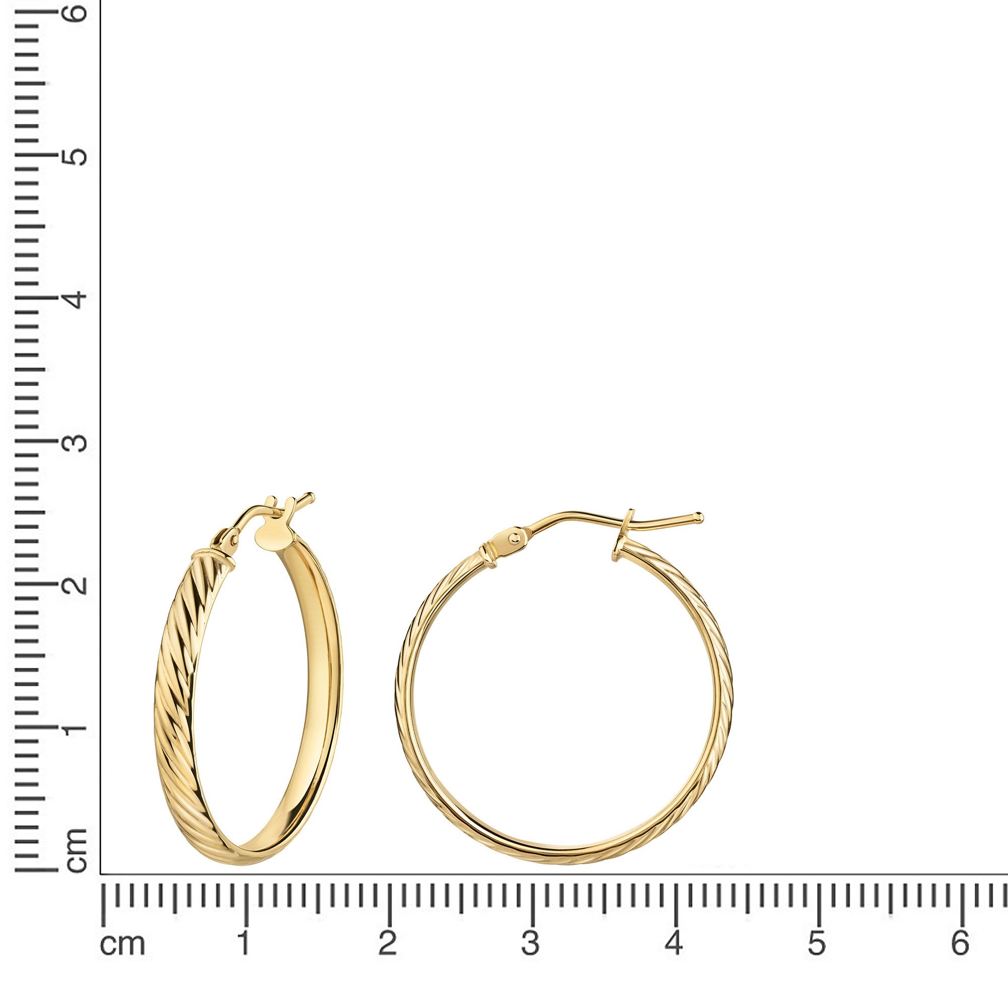 Fascination by Ellen K. Paar Creolen 375/- Gelbgold 22mm günstig online kaufen