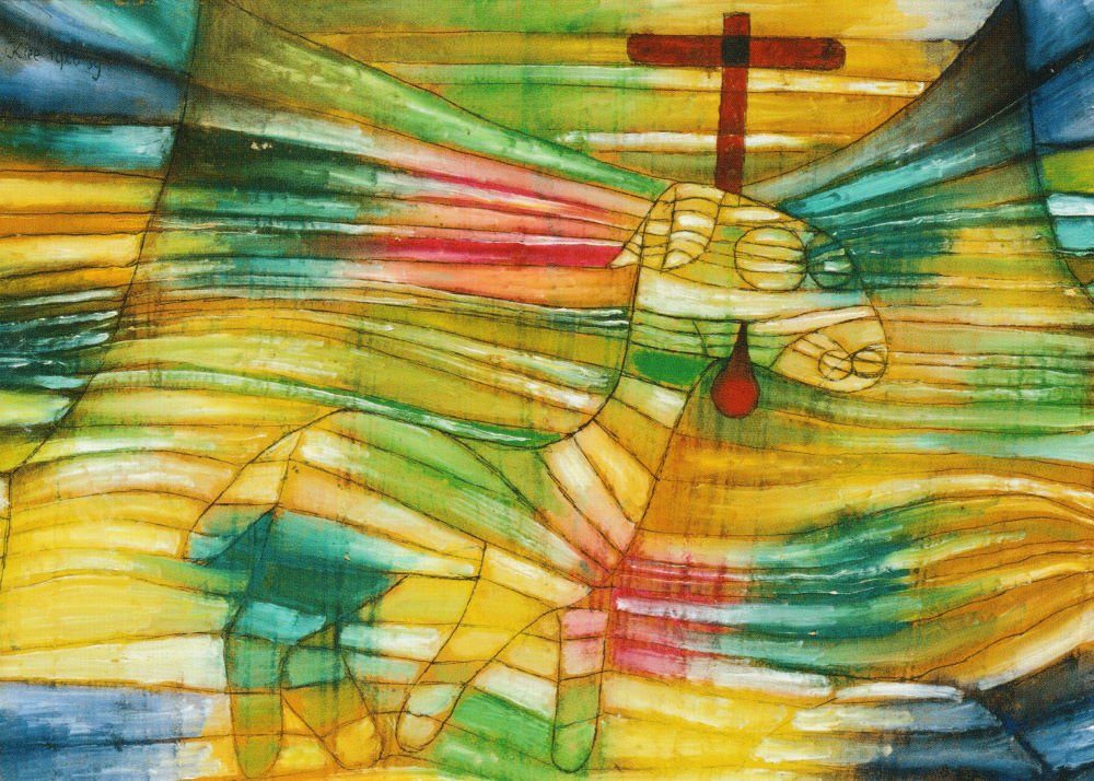 Postkarte Kunstkarte Paul Klee "Das Lamm"