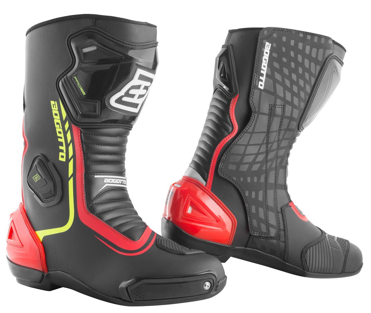 Bogotto Motorrad Stiefel Race-X Black/Red/Yellow Motorradstiefel