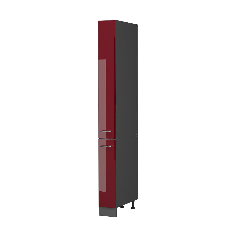 Vicco Hochschrank Fame-Line, Bordeaux Hochglanz/Anthrazit, 20 cm (1-St)