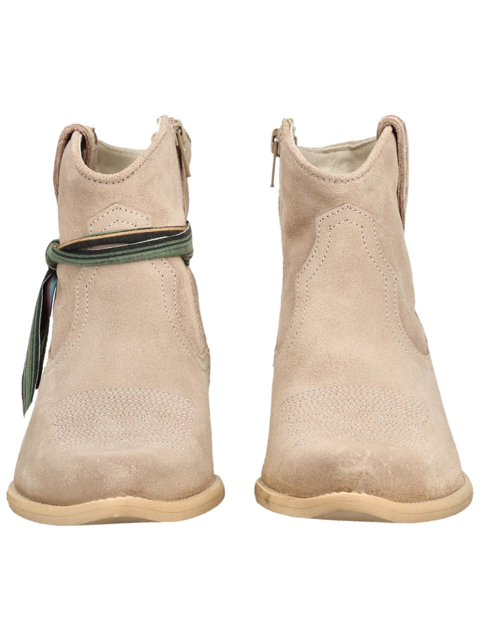 Felmini Stiefelette Veloursleder . Cowboy Stiefelette