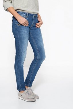 ATT Jeans Slim-fit-Jeans Lindsey mit Zier-Reißverschlüssen