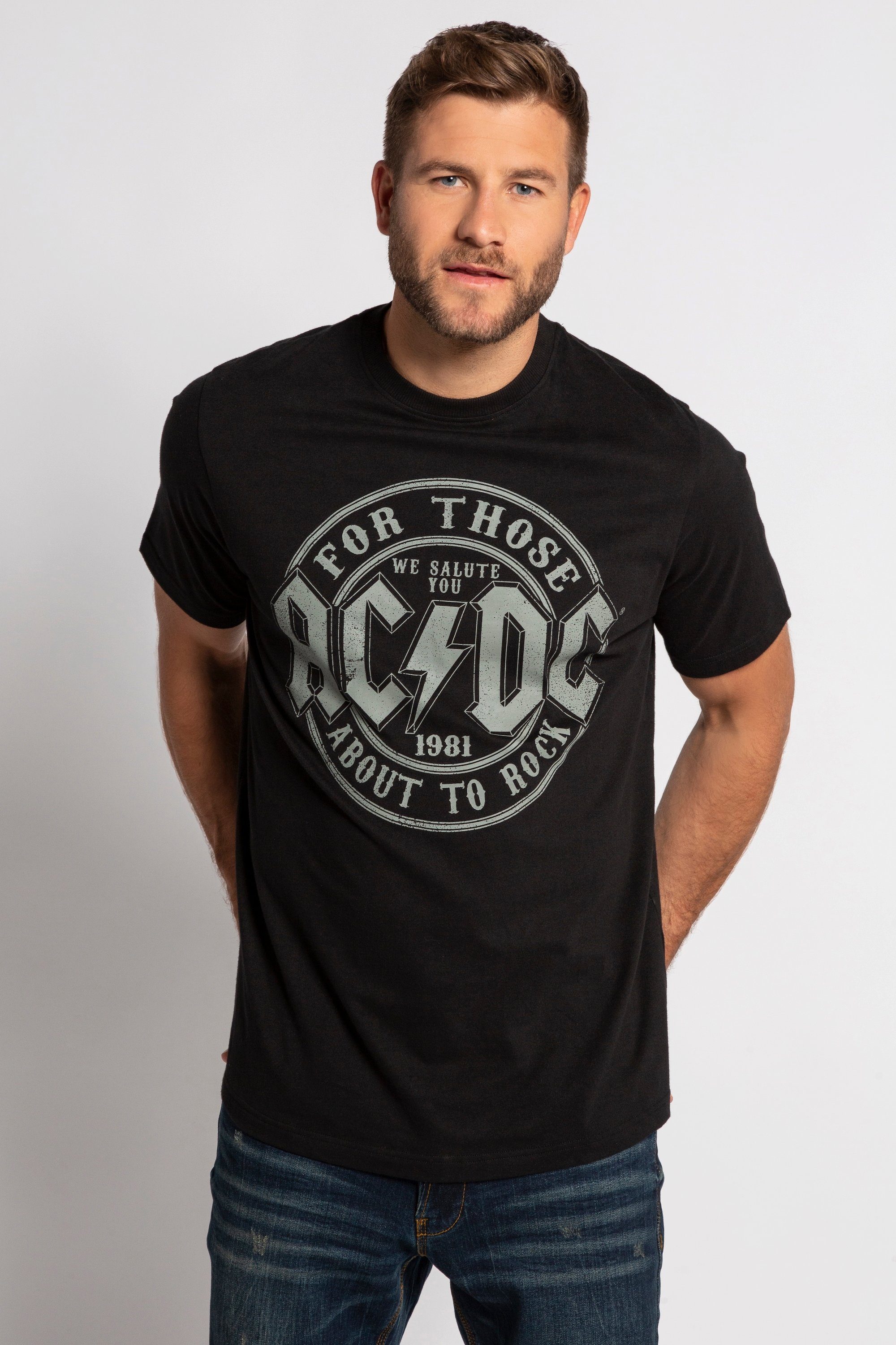 JP1880 T-Shirt T-Shirt Bandshirt AC/DC Halbarm günstig online kaufen