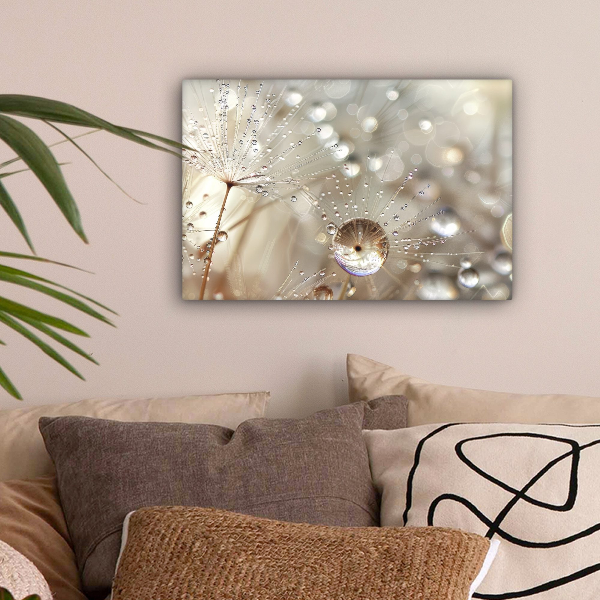 OneMillionCanvasses® Leinwandbild Natur - Blumen - Tropfen - Regen, Fotodru günstig online kaufen