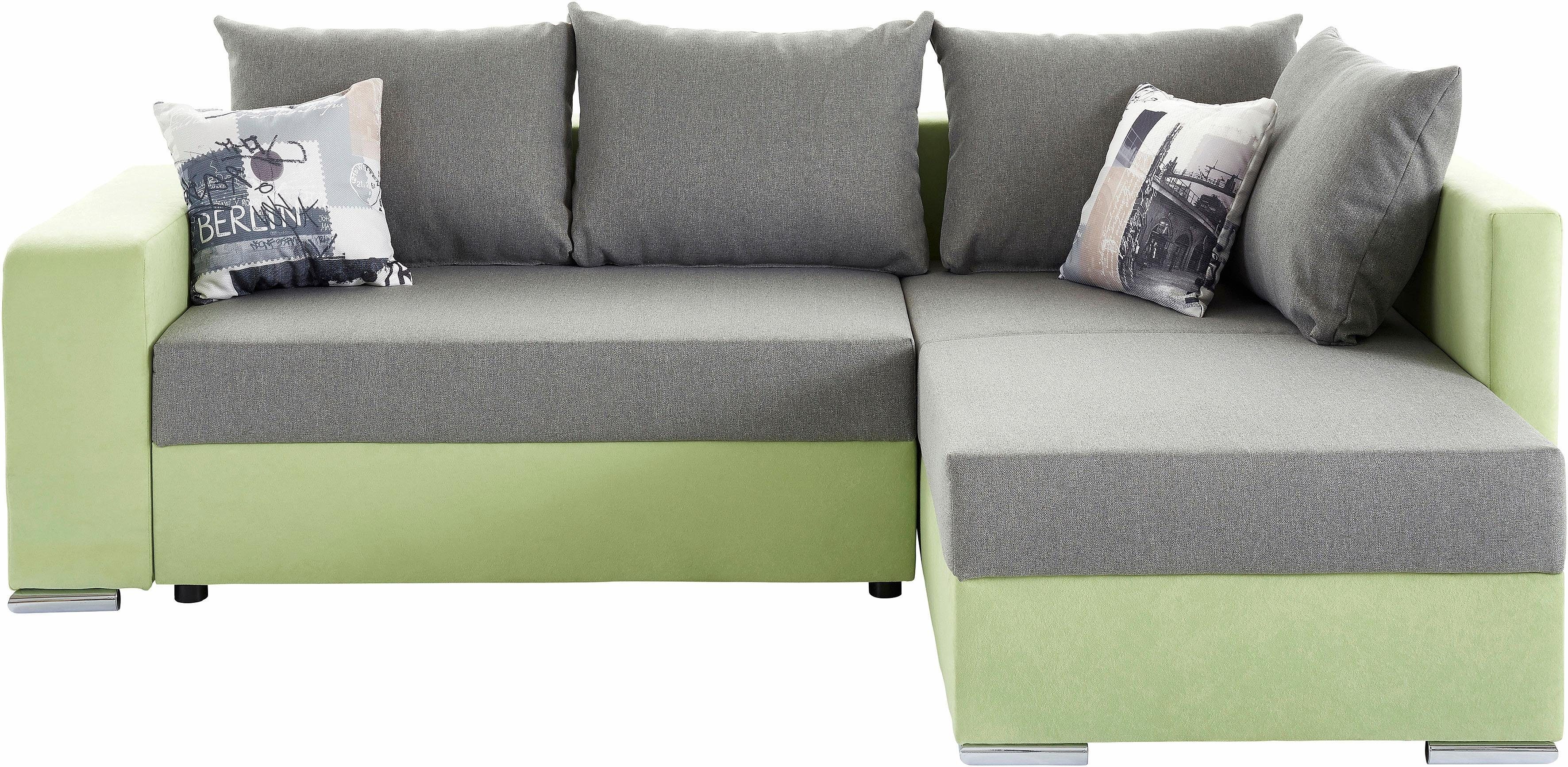 COLLECTION AB Ecksofa John L-Form, mit Bettfunktion, Bettkasten und integri günstig online kaufen
