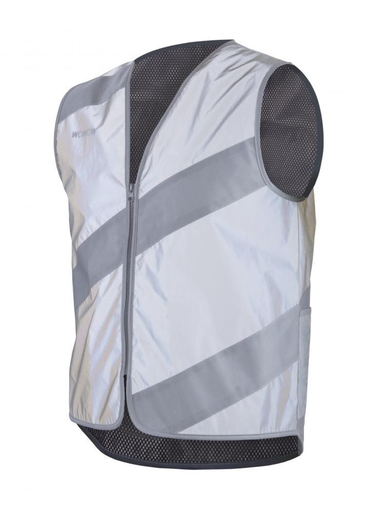 WOWOW Warnweste Wowow Sicherheitsweste Roadie Jacket Full Reflective, Größe L, grau 