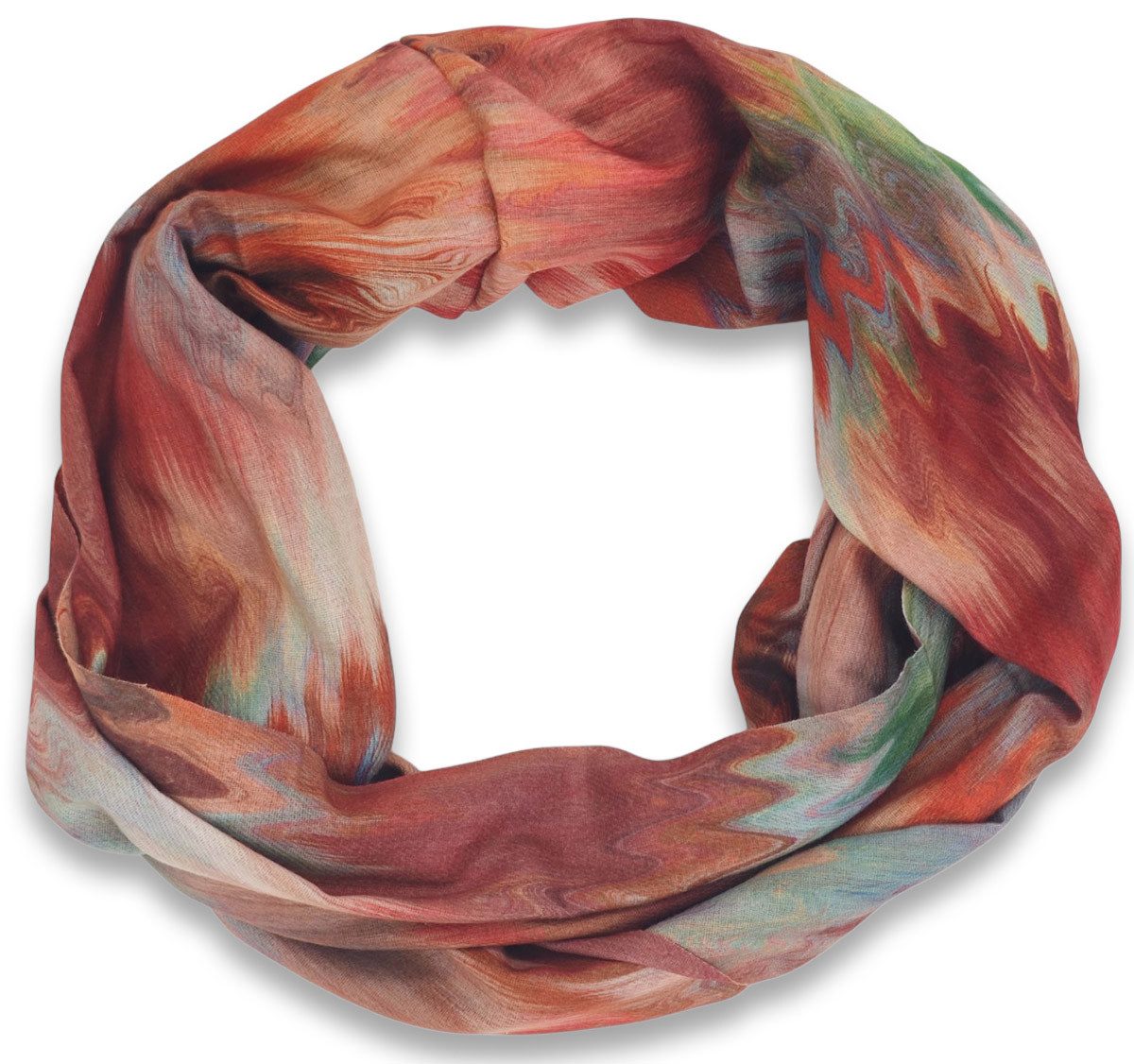 Loop Loop Schal mit Aquarell Wellenmuster