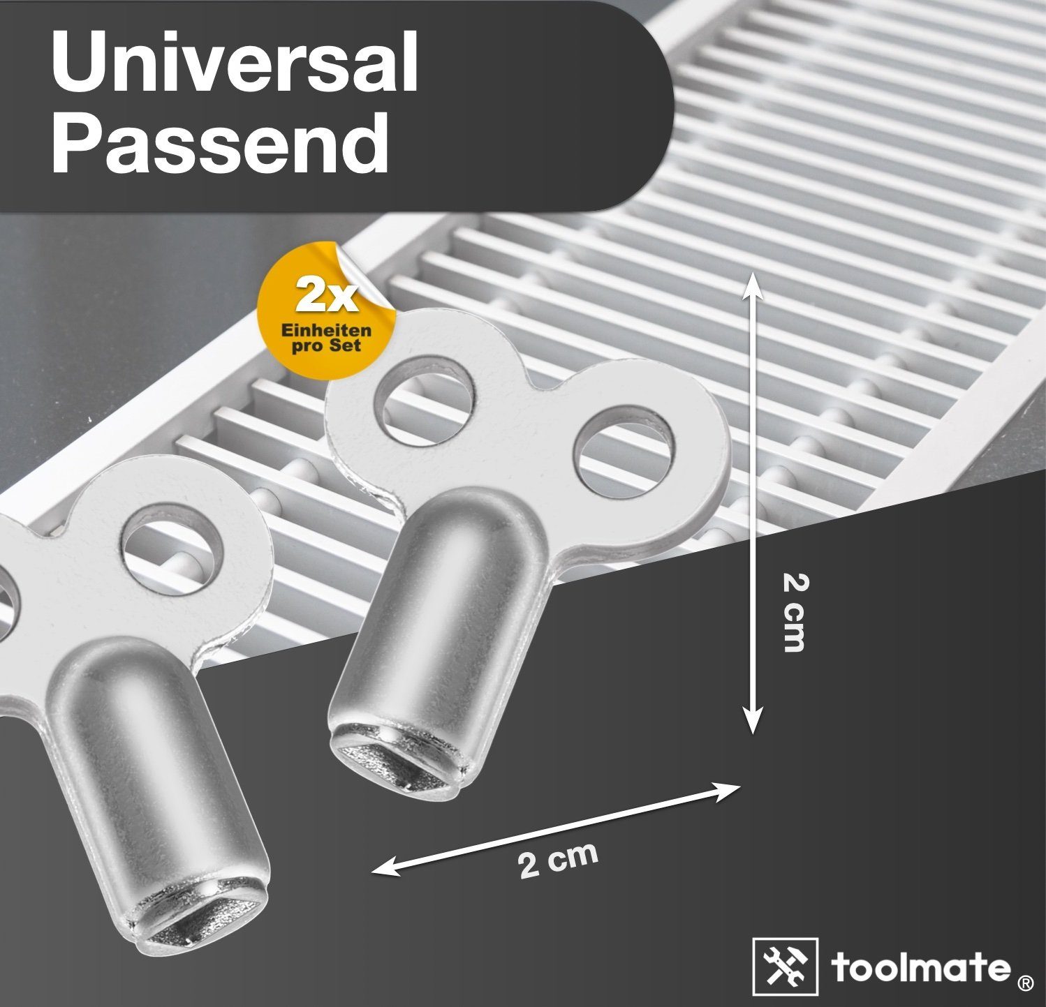 toolmate® Steckschlüssel 24x Heizkörper Entlüftungsschlüssel Heizungsentlüf günstig online kaufen