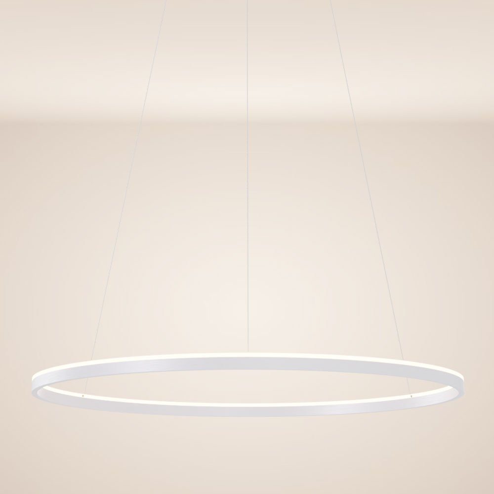 s.luce Pendelleuchte LED Hängelampe Ring 100 direkt oder indirekt Weiß, Warmweiß