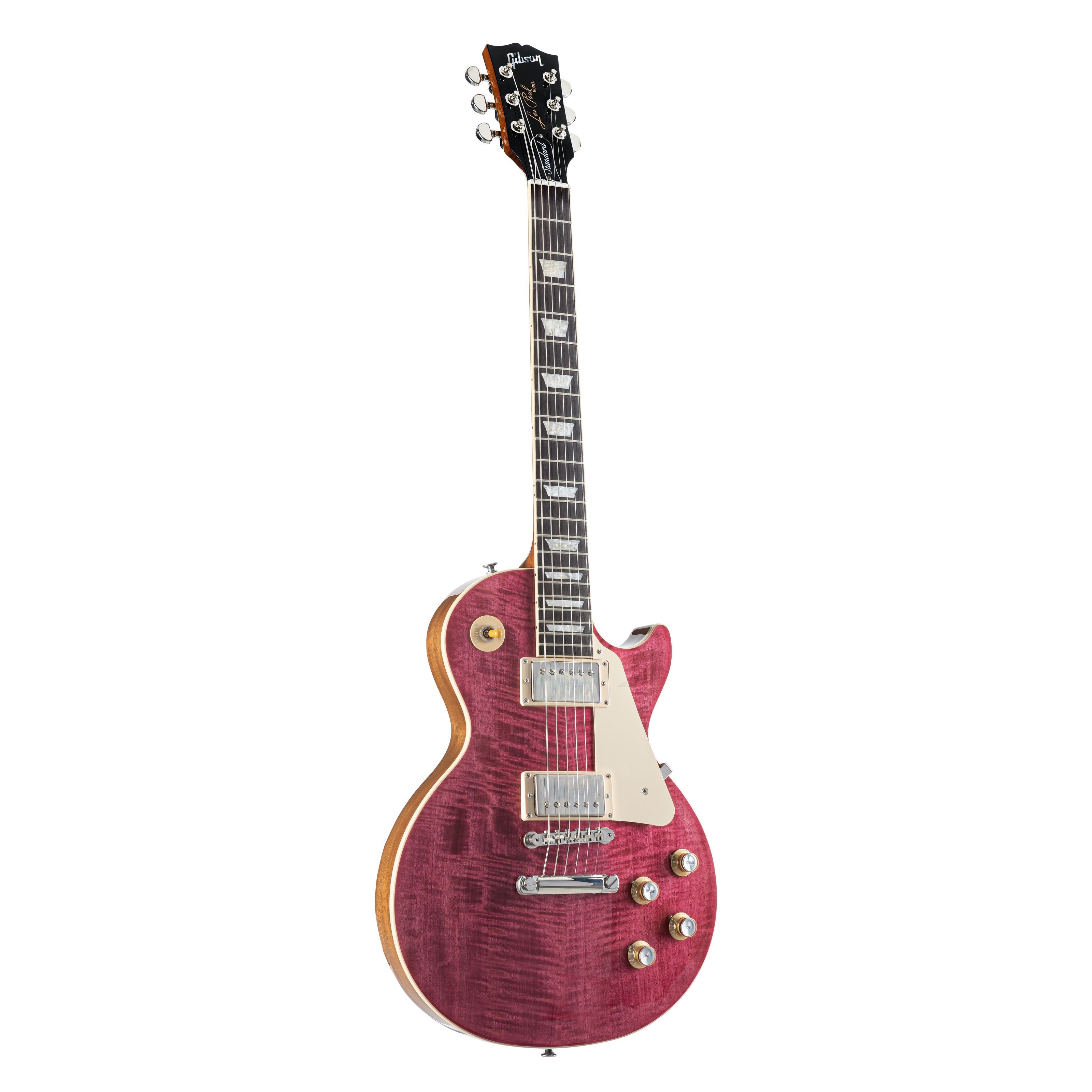 Gibson E-Gitarre, E-Gitarren, Single Cut Modelle, Les Paul Standard '60s Figured Translucent Fuchsia - Single Cut