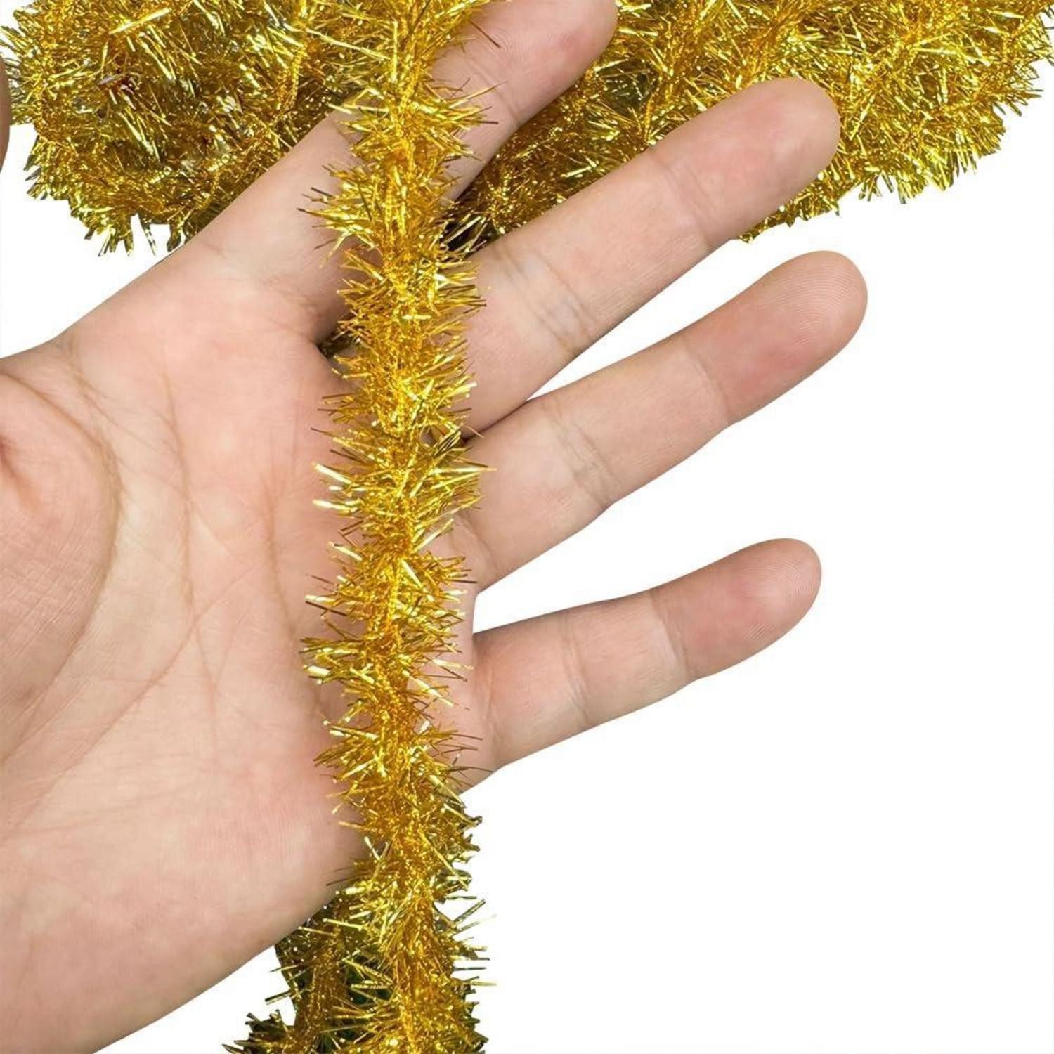 LuxusKollektion Girlanden Lametta Girlande Metallic Gold 4 Rollen