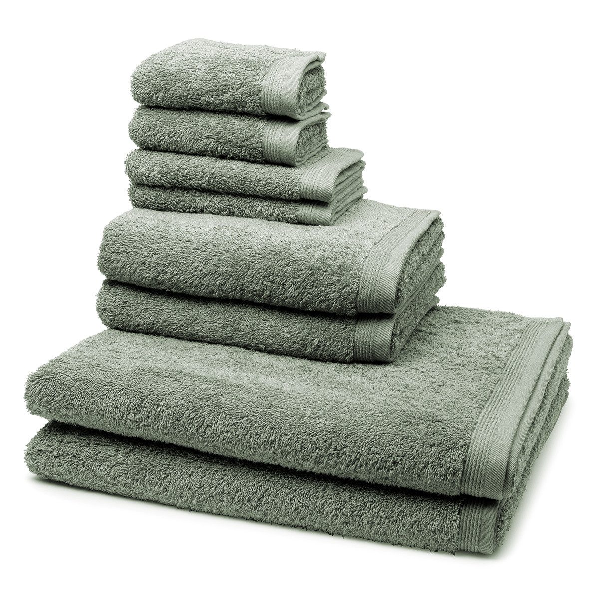 Möve Handtuch Set Superwuschel, Walkfrottee (Spar-Set, 8-St), 2 X Seif- 2 X Gäste- 2 X Dusch- 2 X Handtuch im Set - Baumwolle