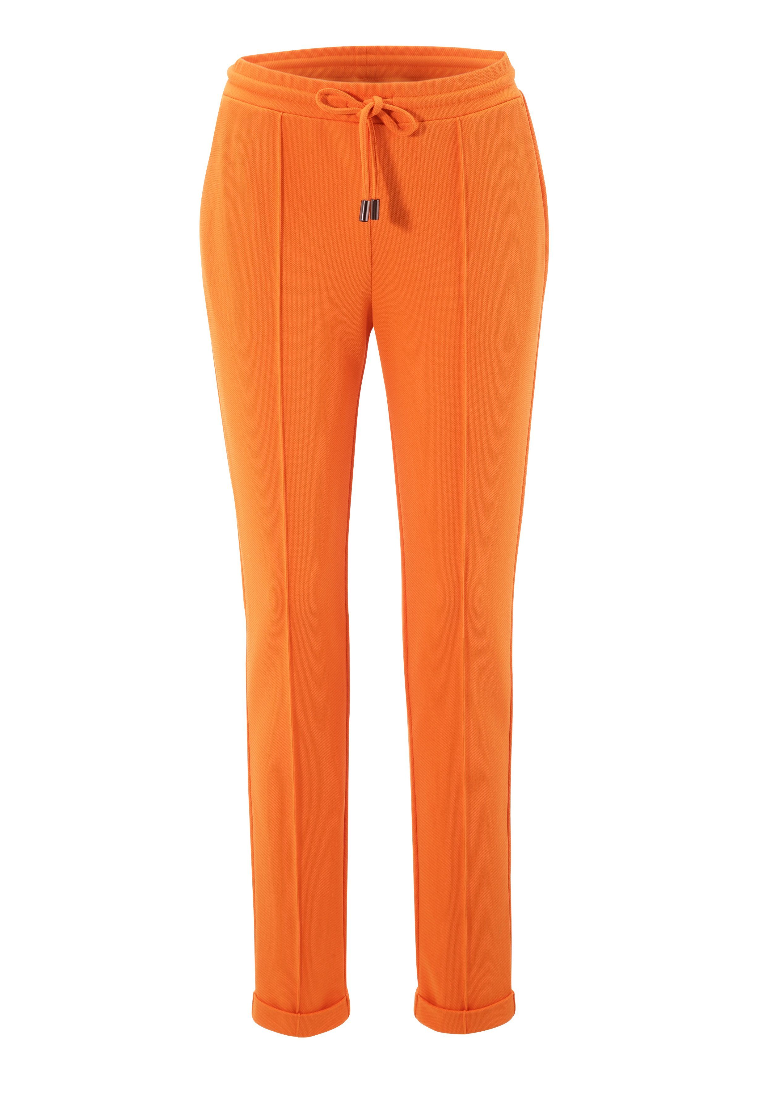 Aniston CASUAL Schlupfhose in orange strukturierter Jersey-Qualität