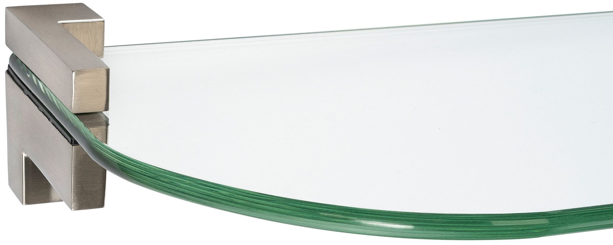 ib style Wandregal Glasregal 6mm klar 90 x 15 cm + Clip PIAZZA, Glasboden aus ESG-Sicherheitsglas - Wandregal