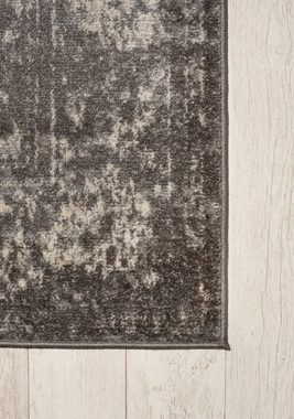 Designteppich Vintage Teppich für Wohnzimmer - Vintage Look - Grau, Mazovia, 60 x 200 cm, Vintage, Höhe 8 mm, Kurzflor - niedrige Florhöhe