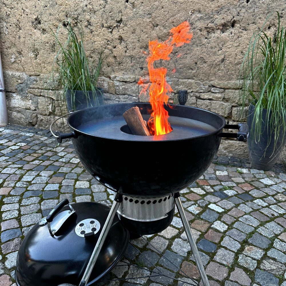 Czaja Grillplatte 57er Feuerplatte - 4mm stark - für alle 57er Kugelgrills, Passend für 57 cm Kugelgrills verschiedener Marken