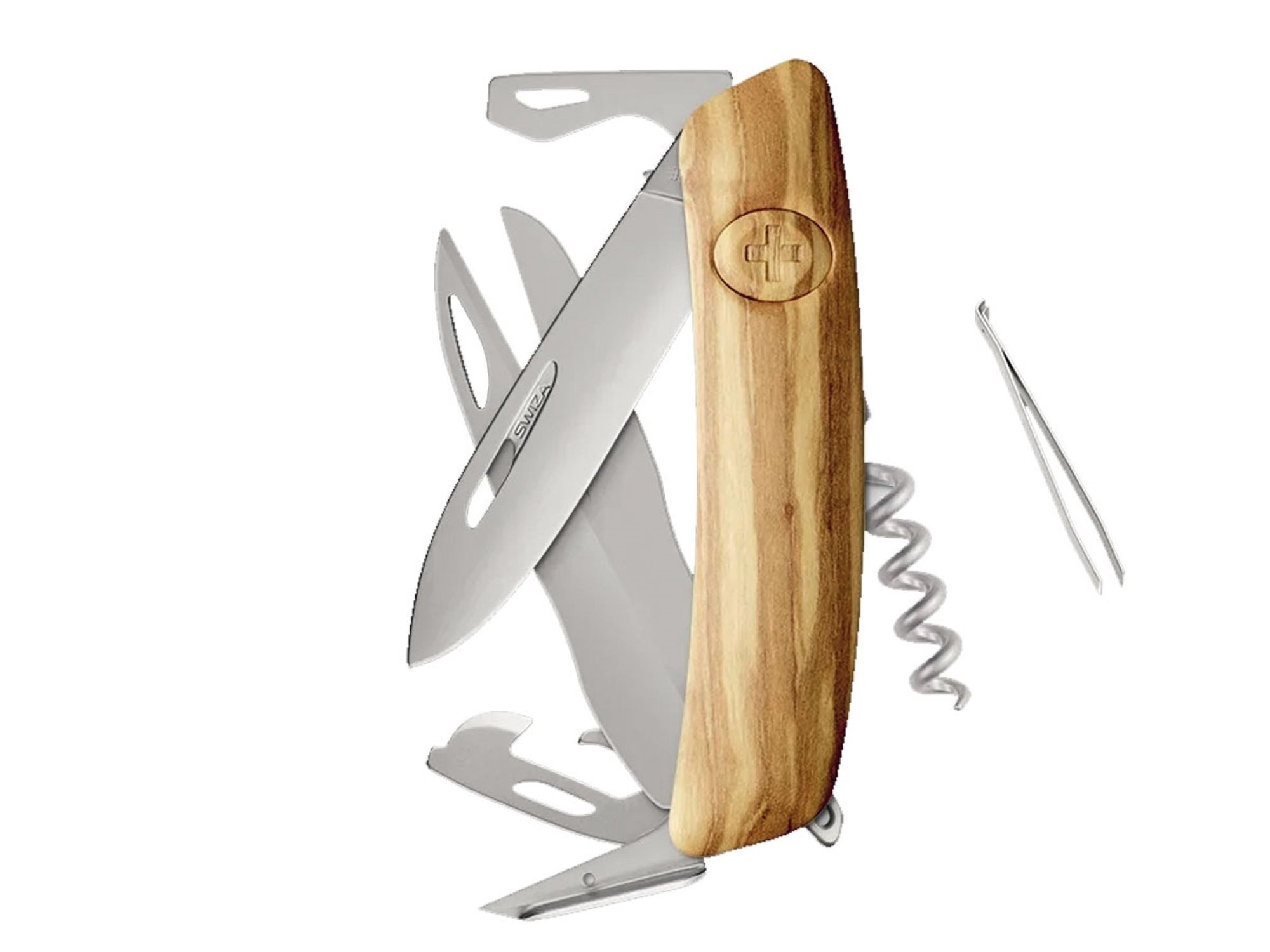 SWIZA Taschenmesser Swiza D07R AM Schere Holz Olive KNR.0116.6310