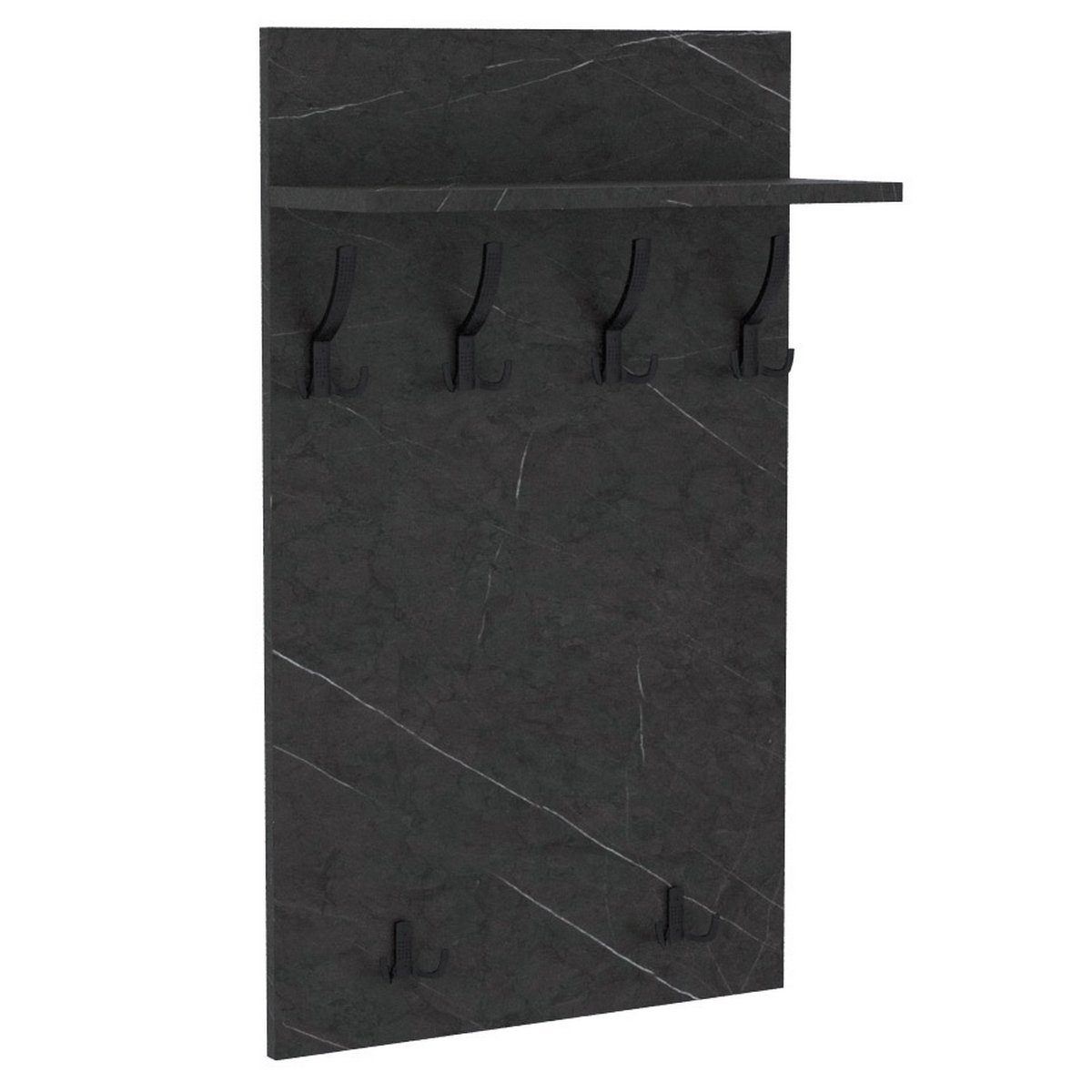 AKKE Garderobenhalter, MAXI Große Garderobe Schwarze Haken 2mm PVC Kantenum günstig online kaufen