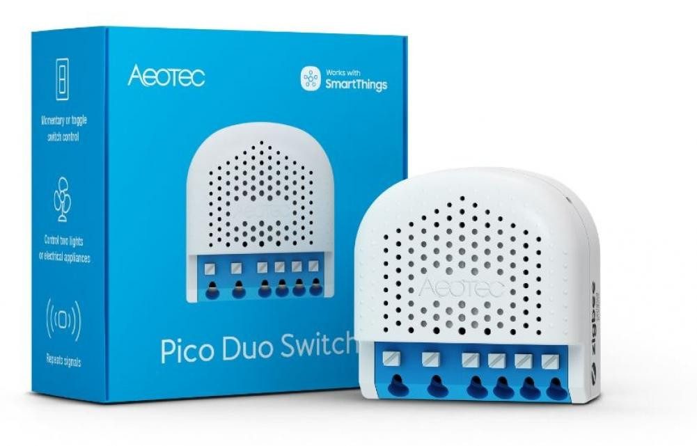 Aeotec Pico Switch DUO, Unterputzschalter, Zigbee 3.0, 16A, Unterputzschalter