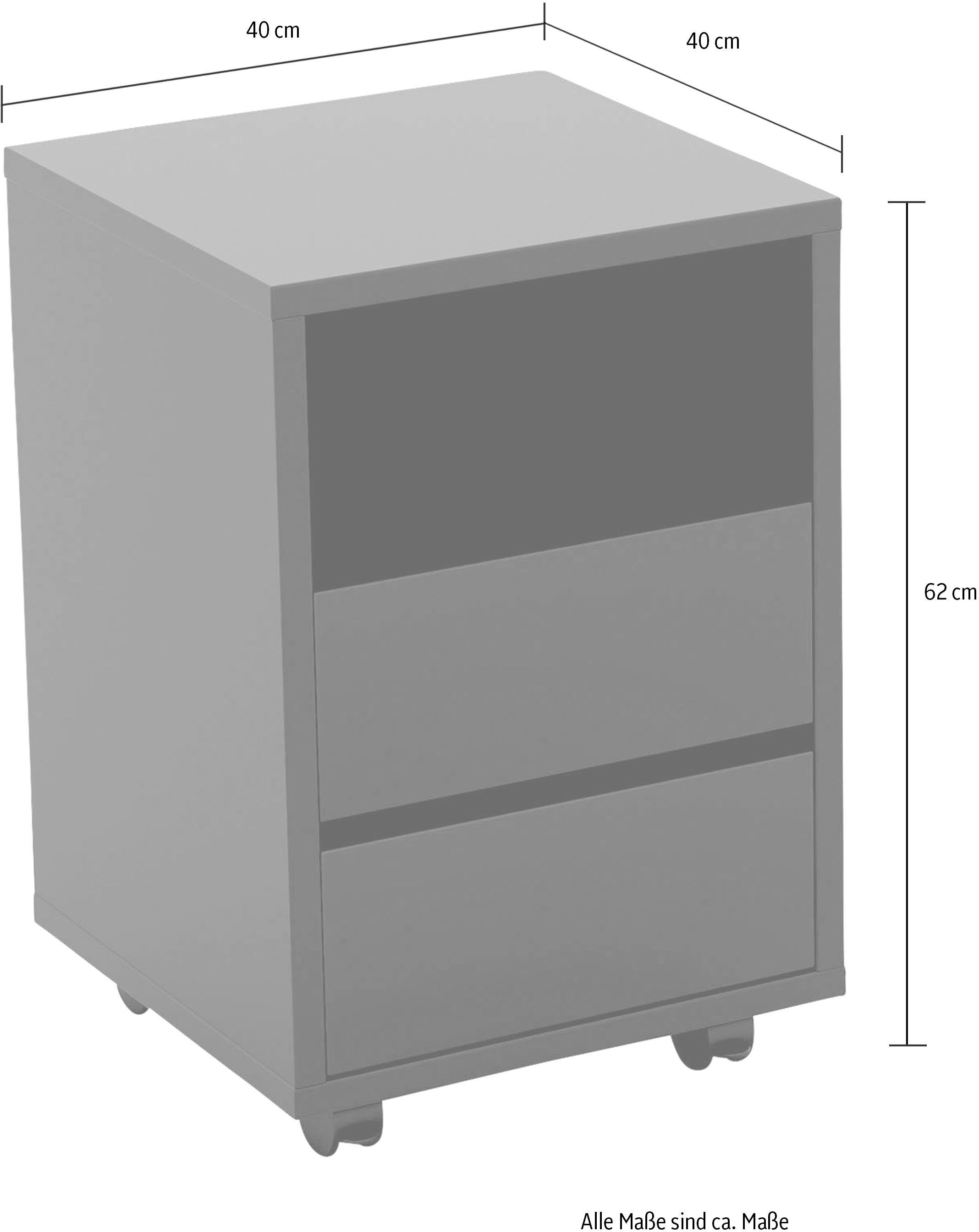 Bürocontainer 2 Rollcontainer weiss cm, 40x40x62 im Design, Agapi, Helvetia modernen Schubkästen