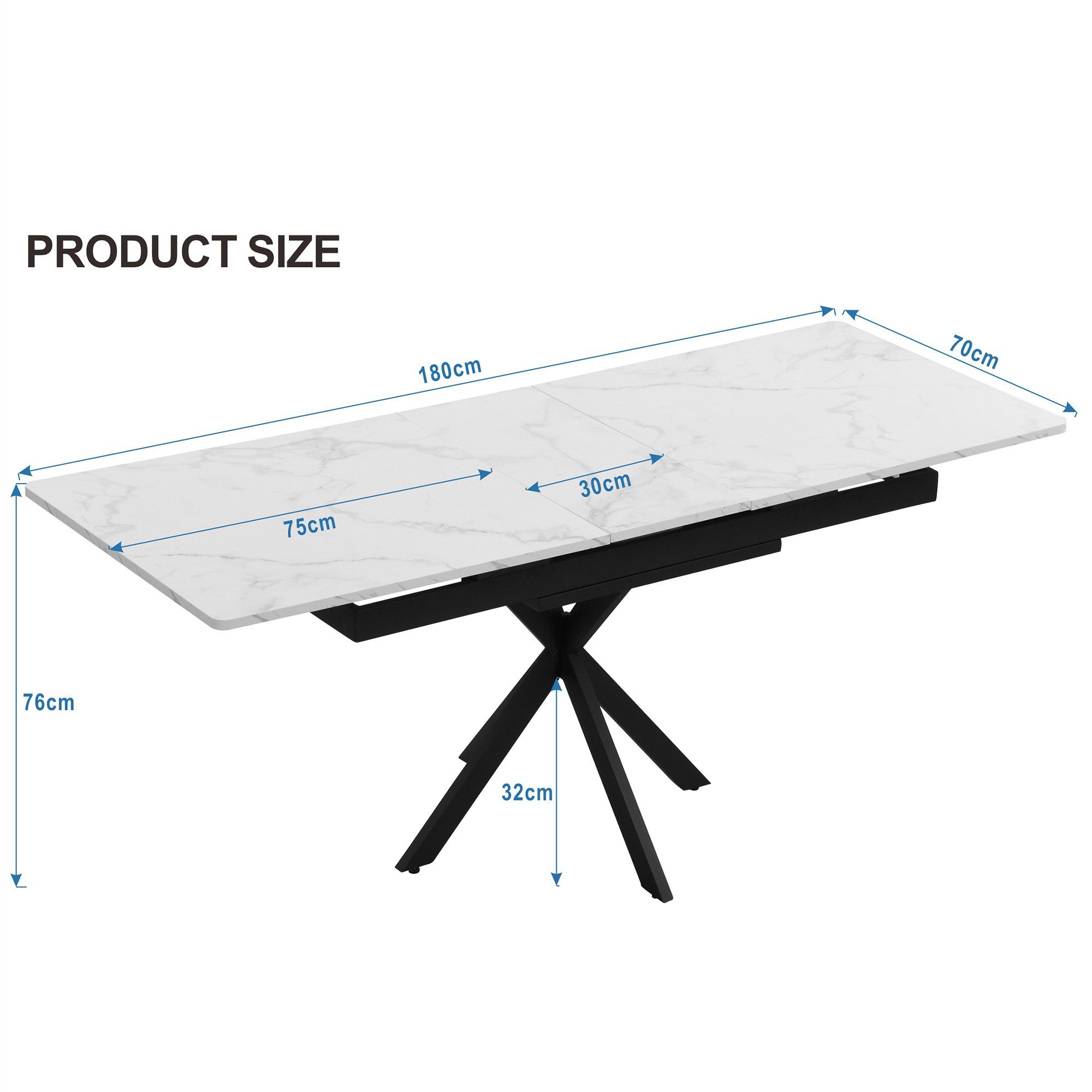 Flieks Esstisch (erweiterbare Tischplatte 150-180cm, 1-St., günstig online kaufen
