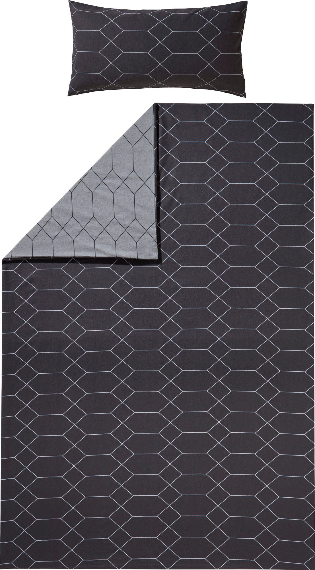 REDBEST Bettwäsche Wendebettwäsche, Biber, Grafik günstig online kaufen