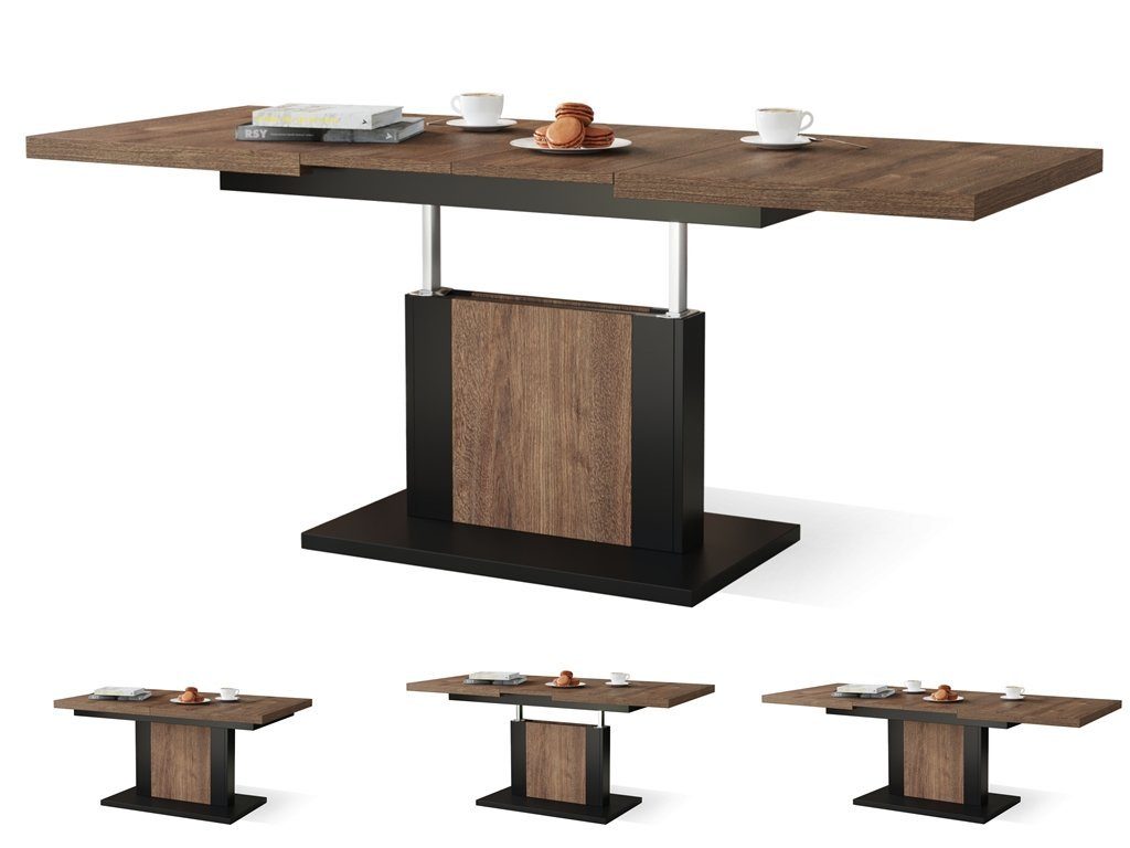 designimpex Couchtisch Design Orion stufenlos höhenverstellbar günstig online kaufen