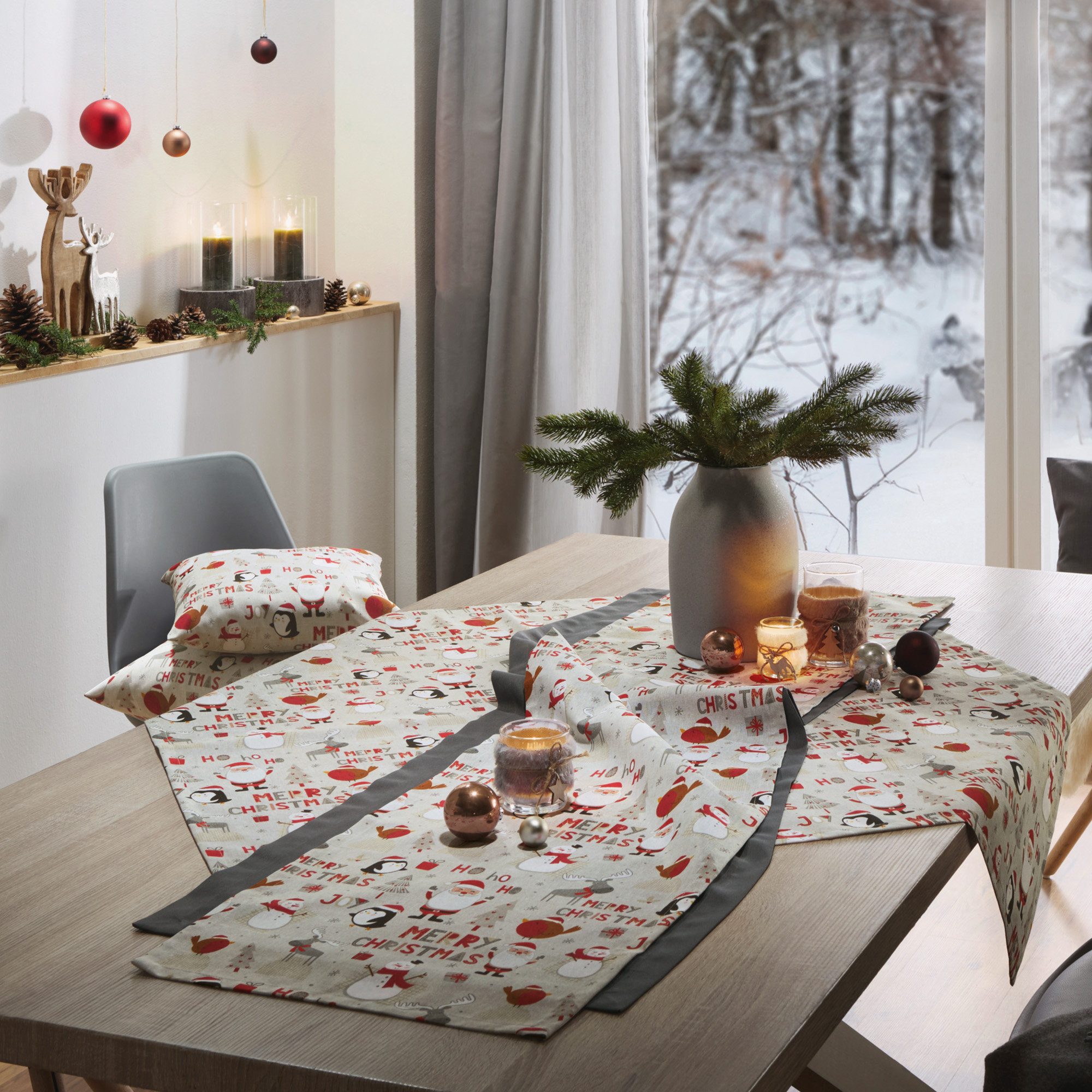 Erwin Müller Mitteldecke Mitteldecke "Merry Christmas", Motiv