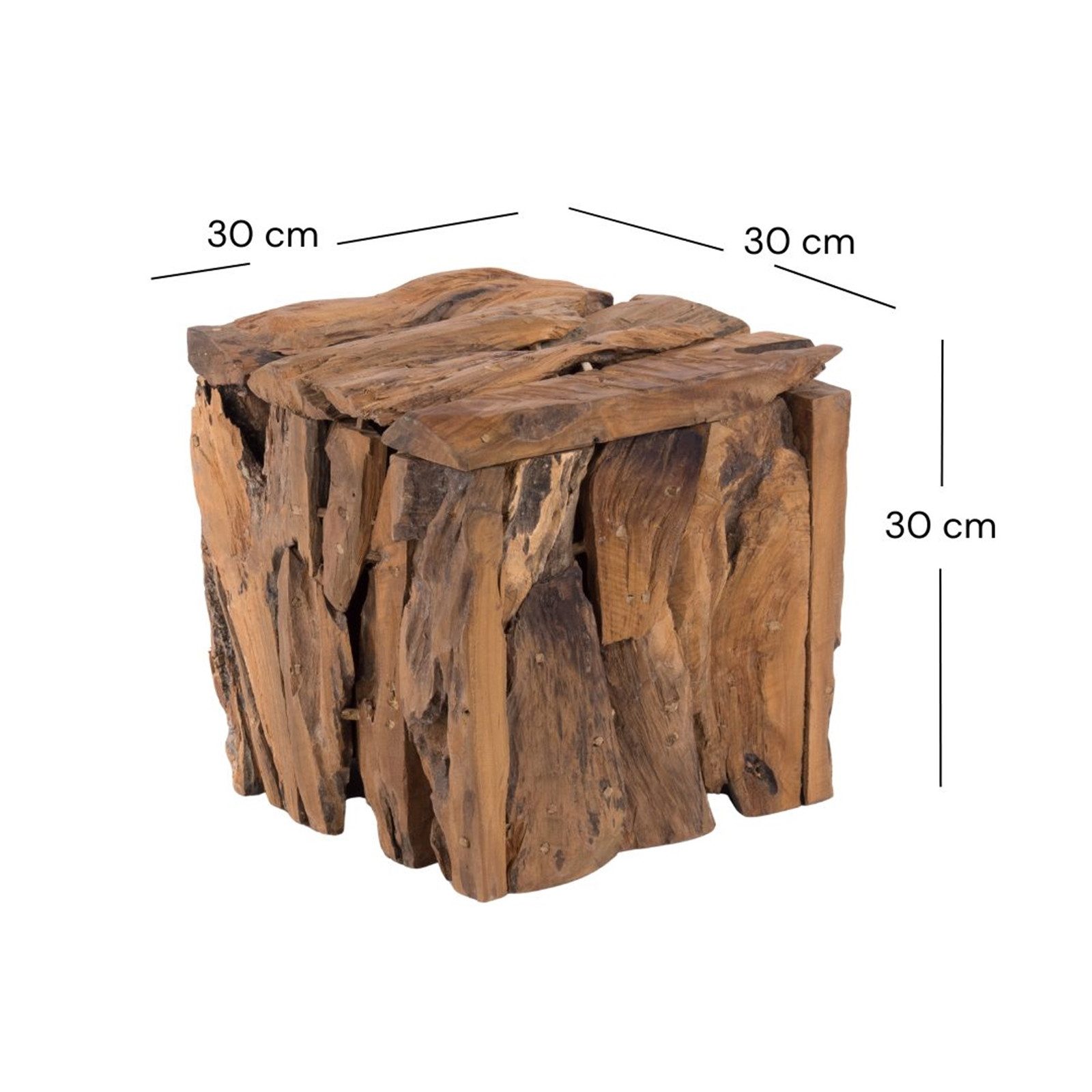 DESIGN DELIGHTS Hocker SITZBOX "Holz massiv 30", 30x30x30 cm, Holz massivho günstig online kaufen