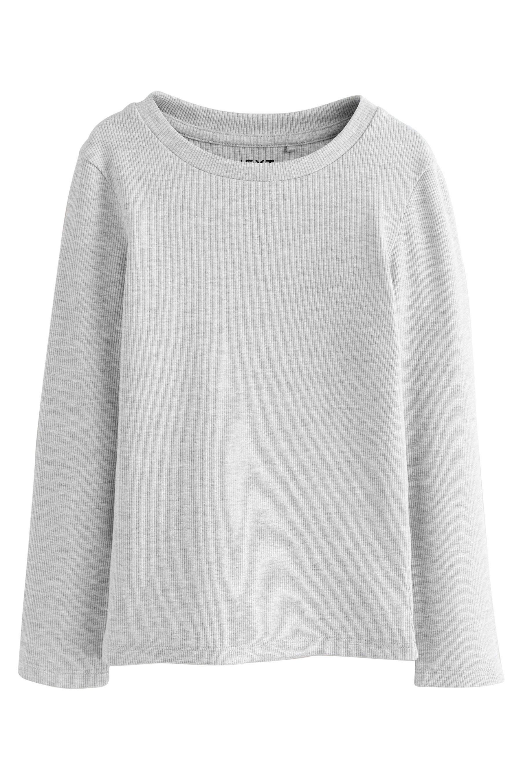 Next Langarmshirt 3er-Pack gerippte Langarmoberteile (3-tlg)