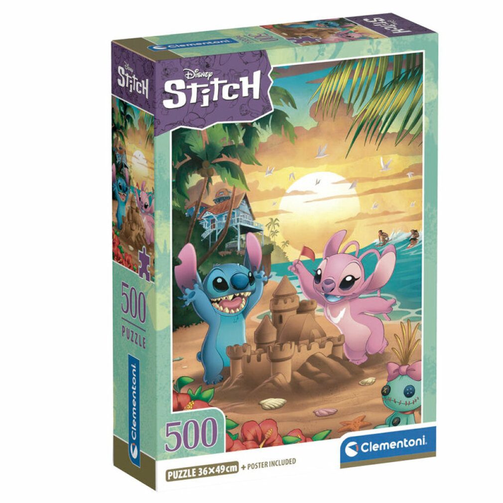 Clementoni® Puzzle Disney Stitch Puzzle 500Stück, Puzzleteile günstig online kaufen