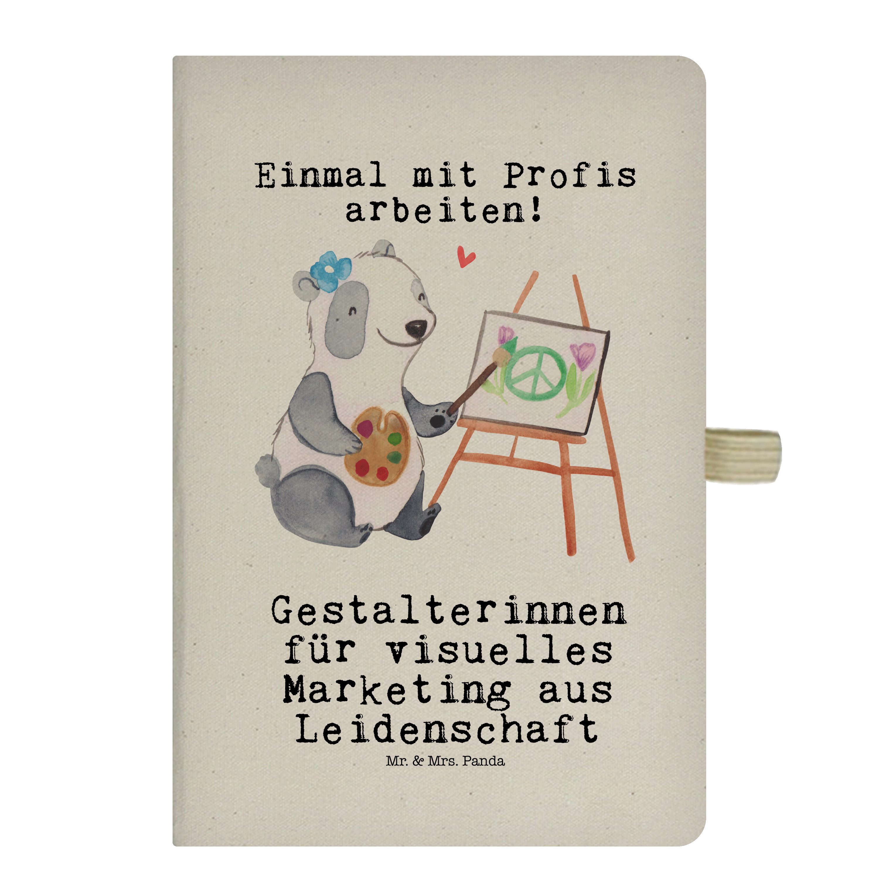 Mr. & Mrs. Panda Notizbuch Gestalterinnen für visuelles Marketing aus Leidenschaft - Transparent Mr. & Mrs. Panda