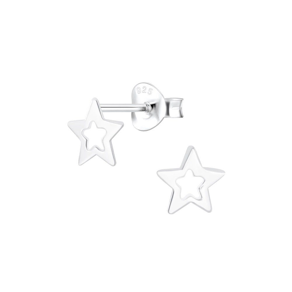 ALEXANDER YORK Schmuckset Schmuck-Set Ohrstecker Kette mit Anhänger, STERN, 4-tlg.