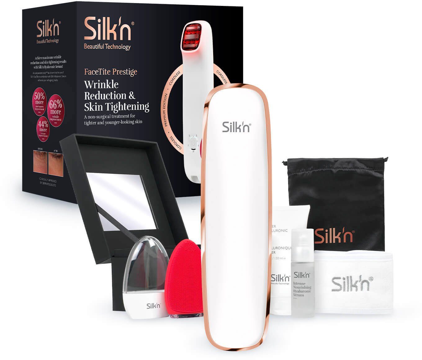 Silk'n Anti-Aging-Gerät FaceTite Prestige, Set, 5-tlg. | Dermaroller
