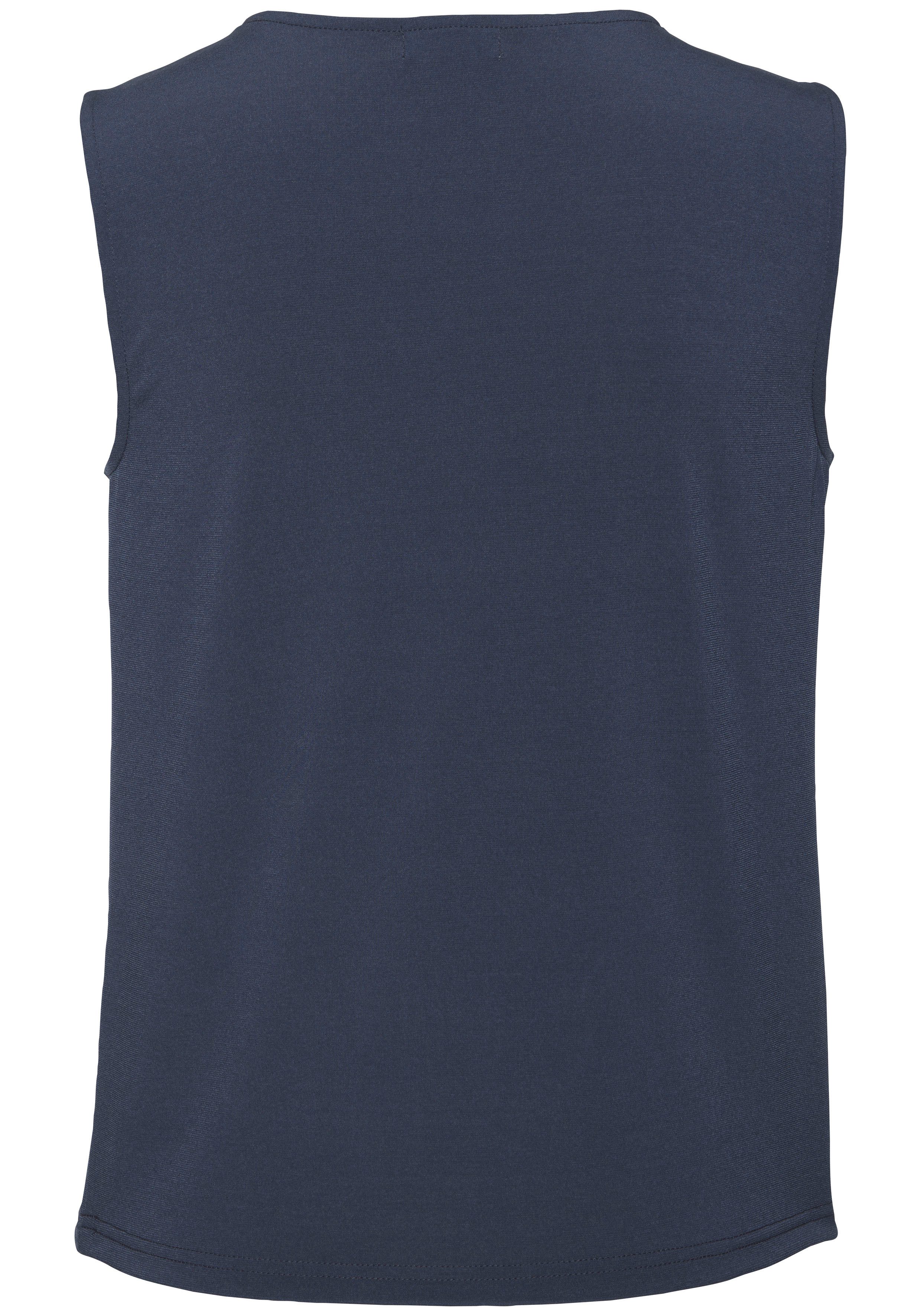 LASCANA Tanktop aus glatter Jerseyqualität, bügelfrei Trägertop mit Cut-out, elegantes Sommertop, lockere Passform – Bild 4 von 5