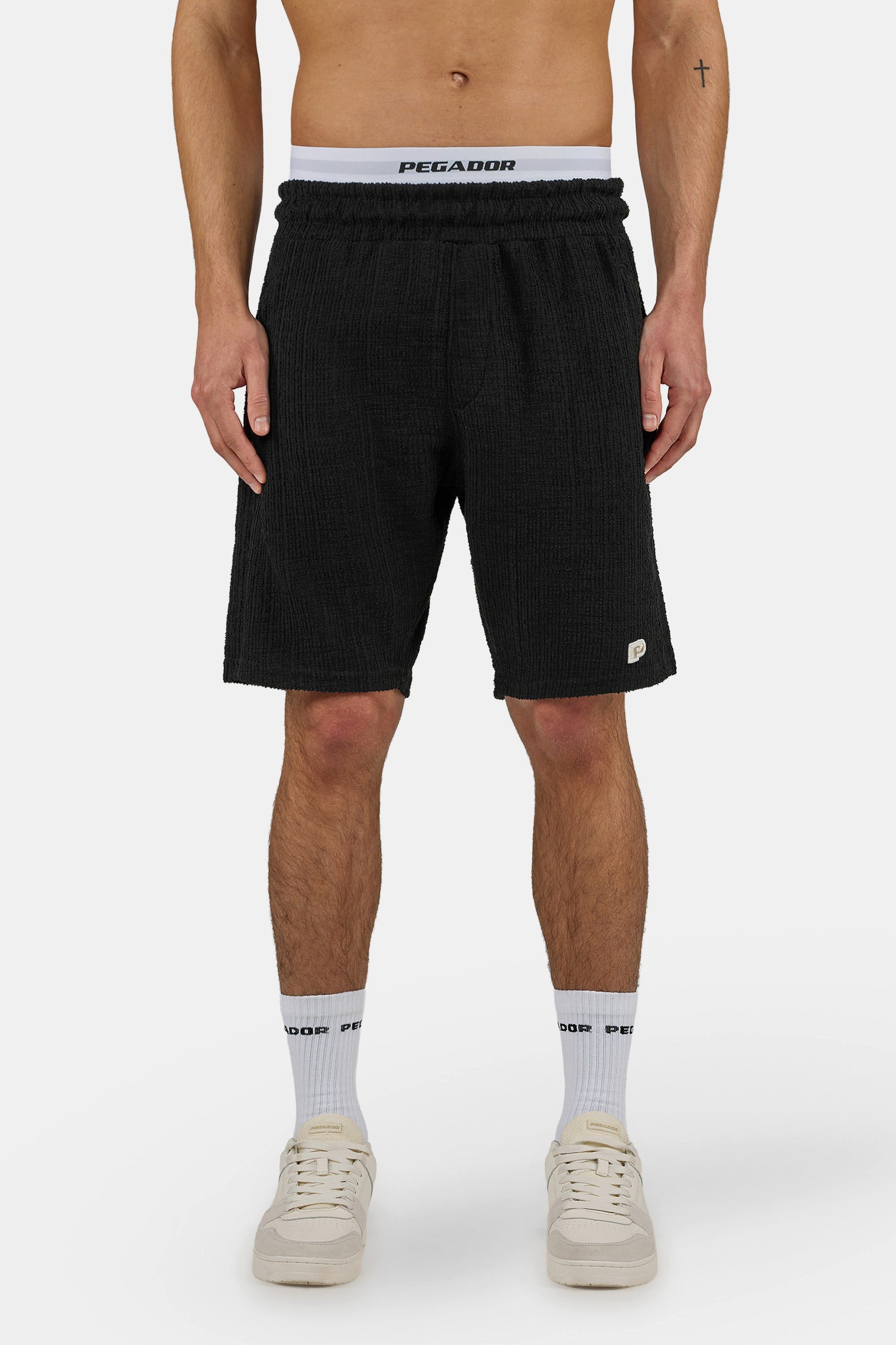 PEGADOR Shorts Libco Structured Knit Shorts Materialmix, regular fit günstig online kaufen
