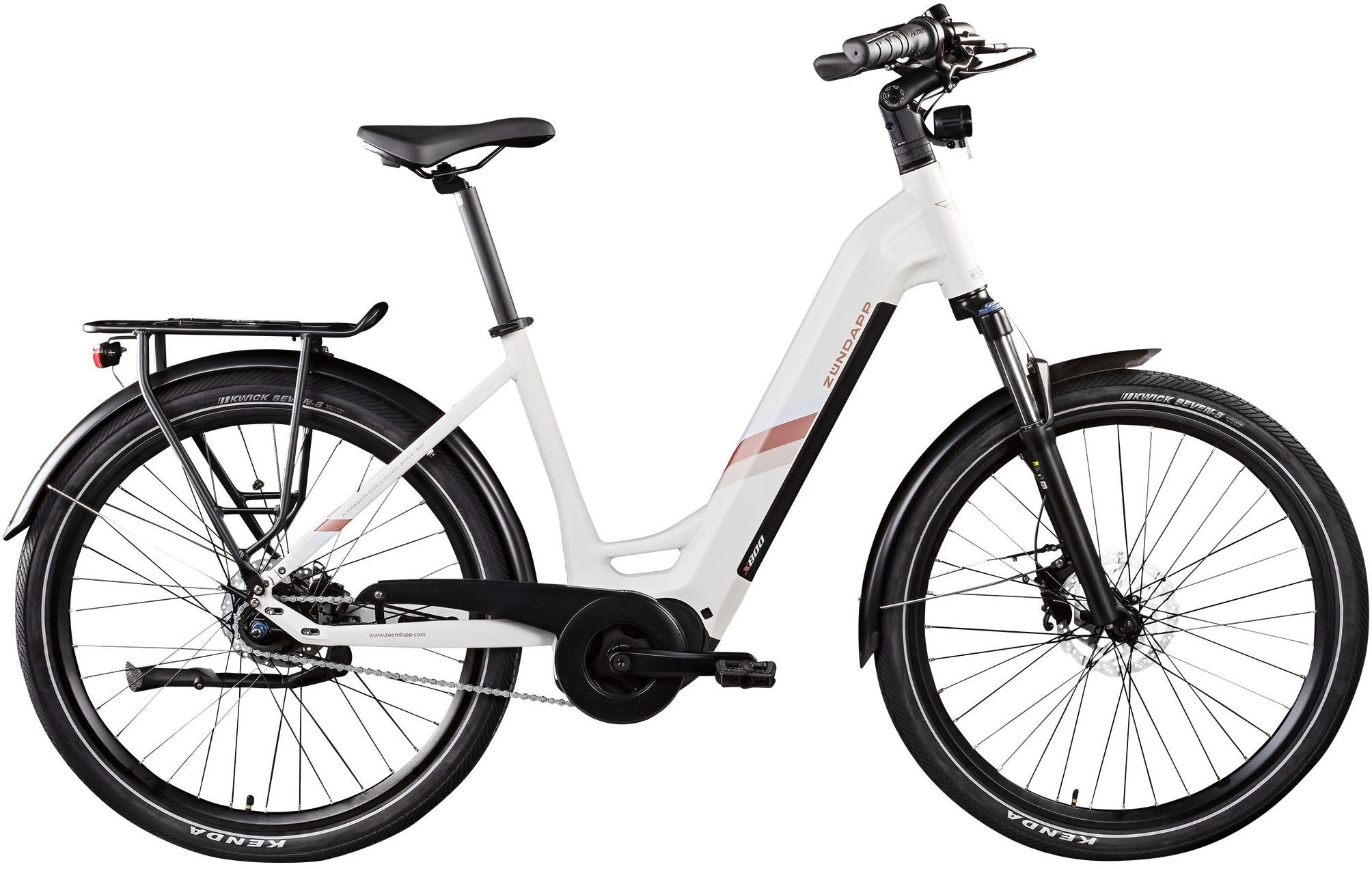 Zündapp E-Bike Cityrad X800, 7 Gang, Nabenschaltung, Mittelmotor, 550 Wh, Pedelec, Elektrofahrrad für Damen und Herren