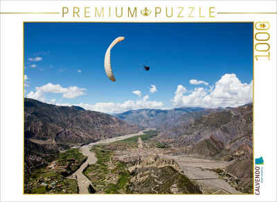 CALVENDO Puzzle CALVENDO Puzzle Gleitschirm Bolivien La Paz - Huajchilla 1000 Teile Lege-Größe 64 x 48 cm Foto-Puzzle Bild von Tobias Indermuehle, 1000 Puzzleteile
