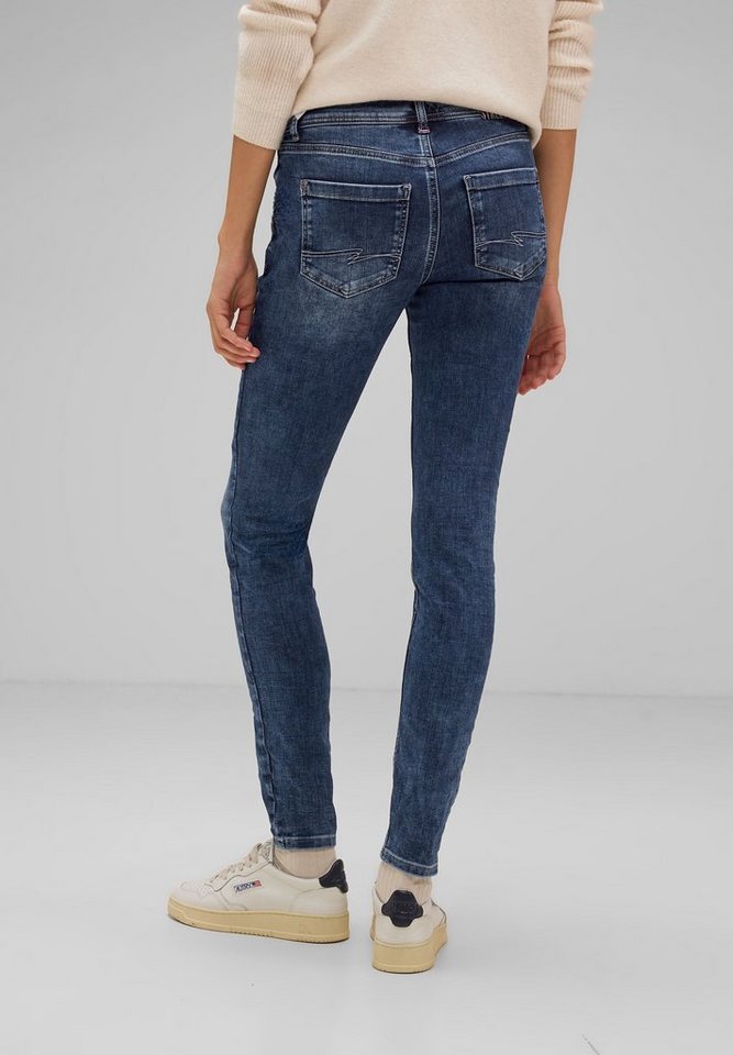 STREET ONE Slim-fit-Jeans Street One Slim Fit Jeans in Brilliant Indigo  Netw (1-tlg) Nicht Vorhanden