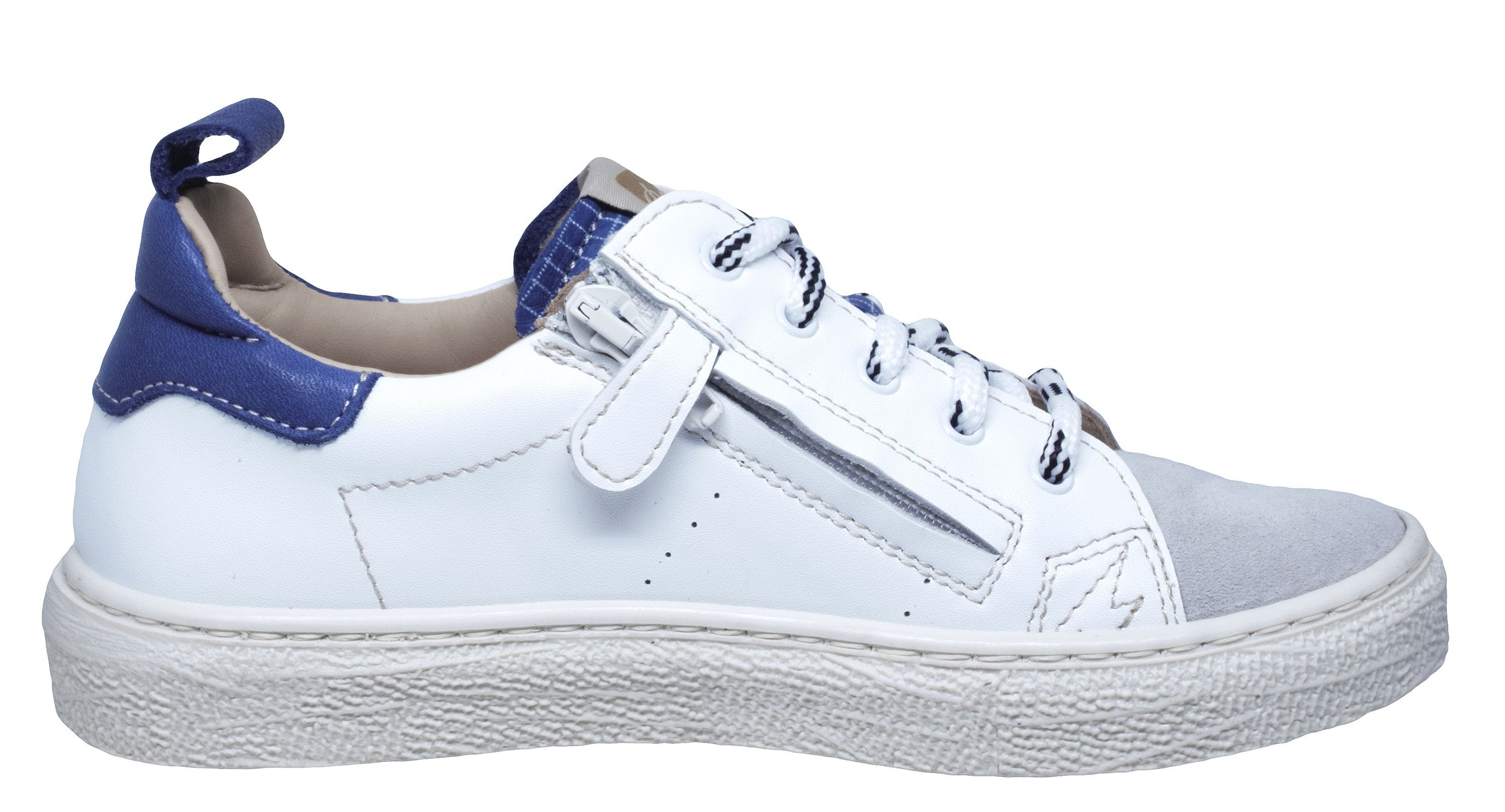 Ocra Sneaker von Ocra 100 Kinder Halbschuhe Leder Weiß Blau Sneaker