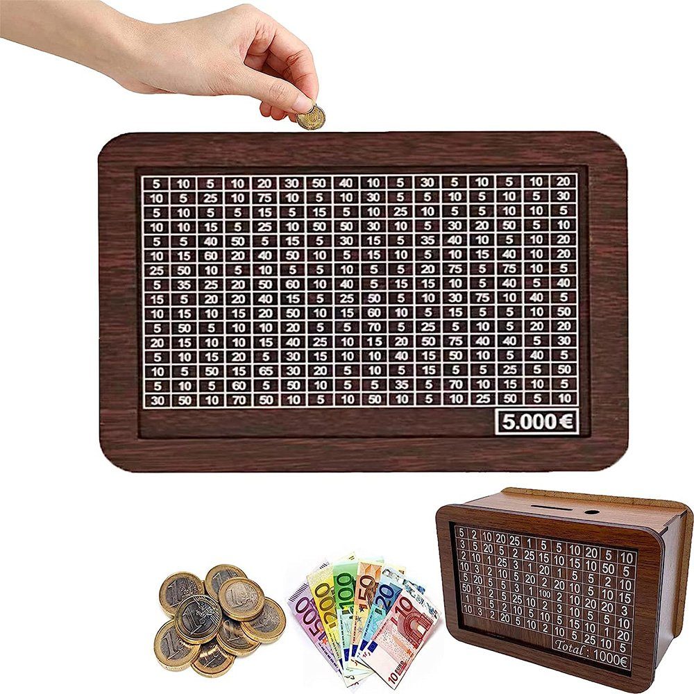 NUODWELL Spardose Spardose aus Holz, Sparbox günstig online kaufen