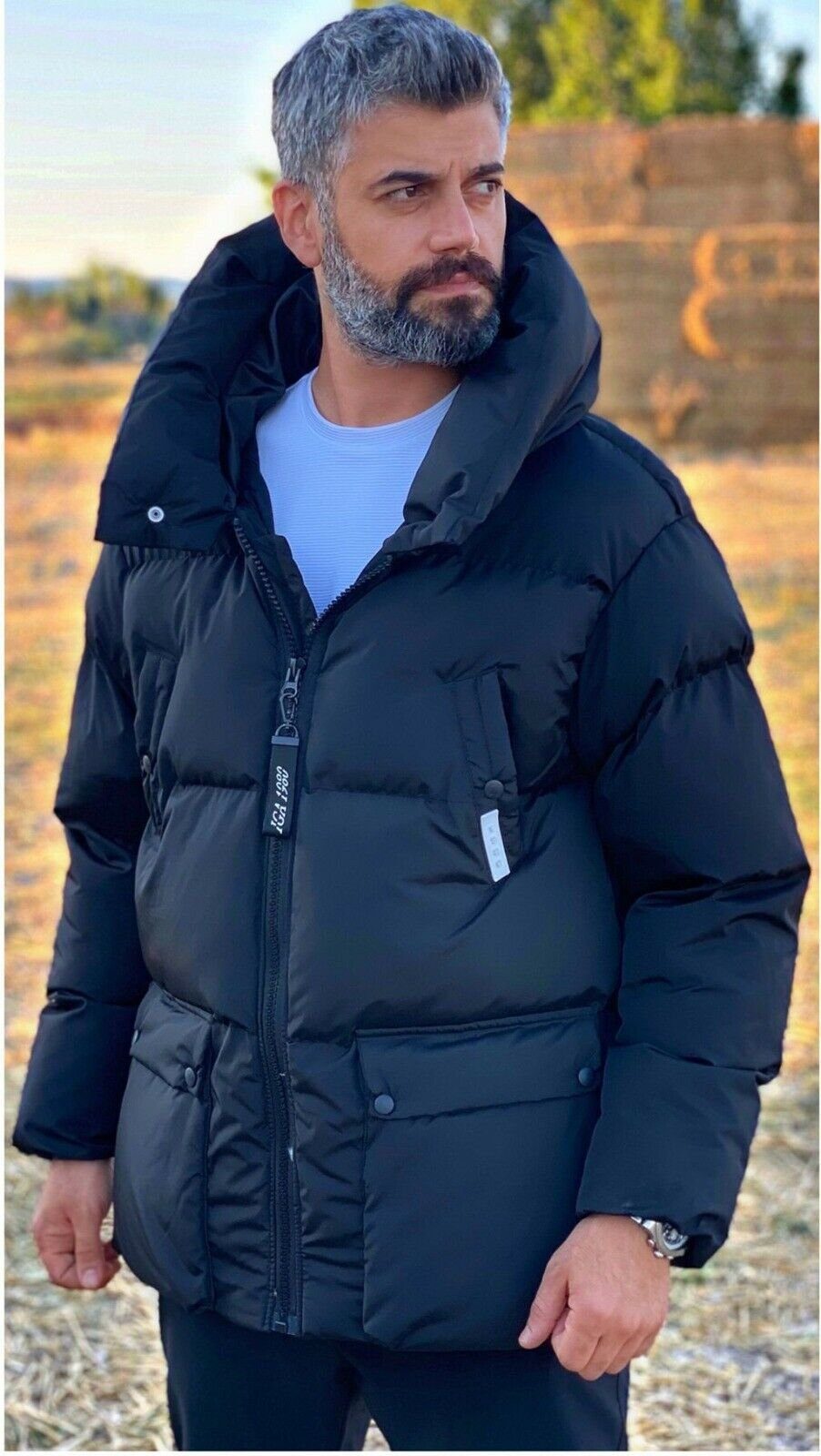 Megaman Jeans Steppjacke Herren Oversize Jacke Winterjacke Steppjacke Sport günstig online kaufen