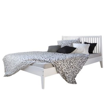 Homestyle4u Holzbett Doppelbett Bettgestell Futonbett 140x200