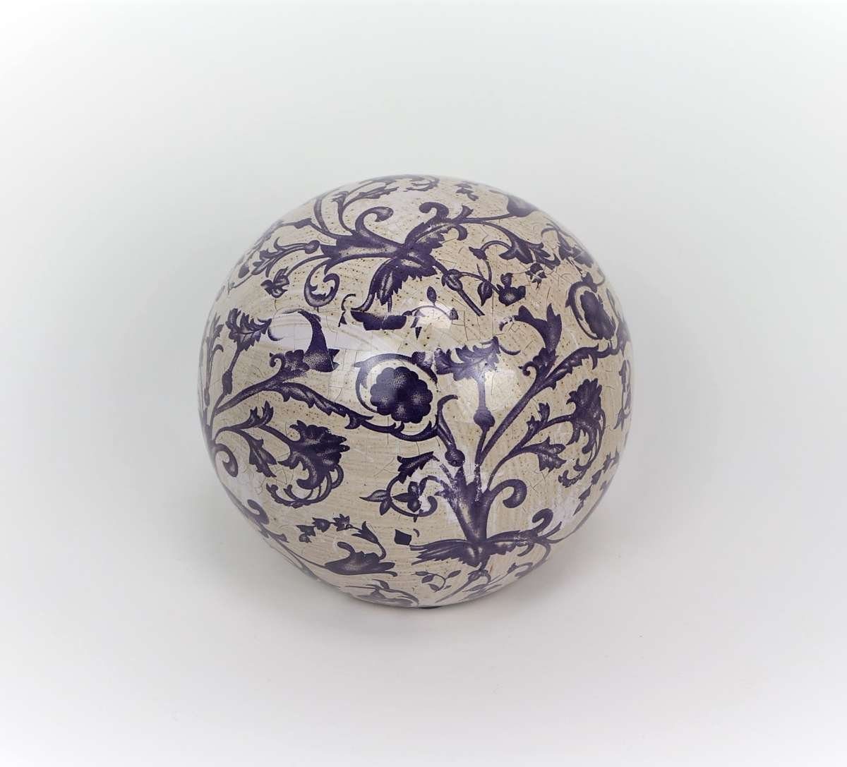 Linoows Dekoobjekt Rosenkugel, Landhaus Gartenkugel Barockmuster günstig online kaufen