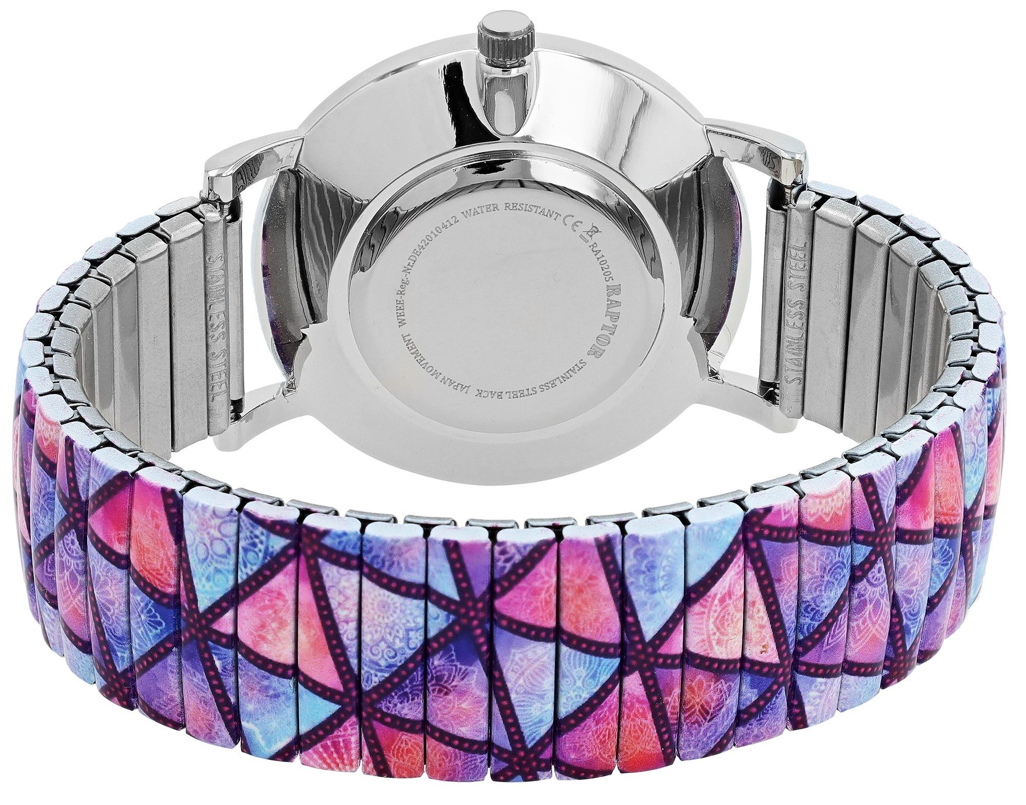 Raptor Quarzuhr Colorful Edition mit Edelstahlzugarmband, 3 ATM, Mineralgla günstig online kaufen