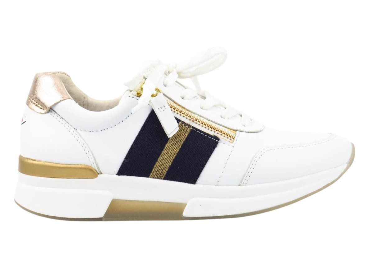 weiss/creme/gold Reißvers Sneaker