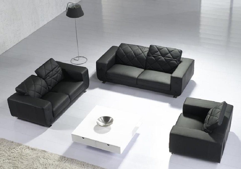 Wohnlandschaft Design Modern Made Sitzer 3+2 Leder, JVmoebel Ledersofa in Sofa Europe Sofa