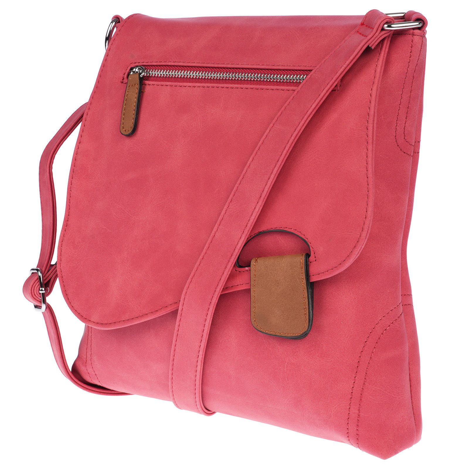 Christian Wippermann Umhängetasche Große Damen Tasche Umhängetasche Leder Optik, Crossover Leder Optik