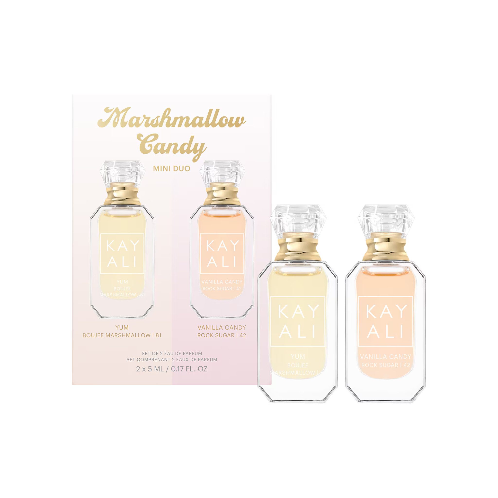 KAYALI Pflege-Geschenkset Marshmallow Candy Mini Duo - 2x 5 ml Eau de Parfum zum Auftupfen, 2-tlg.