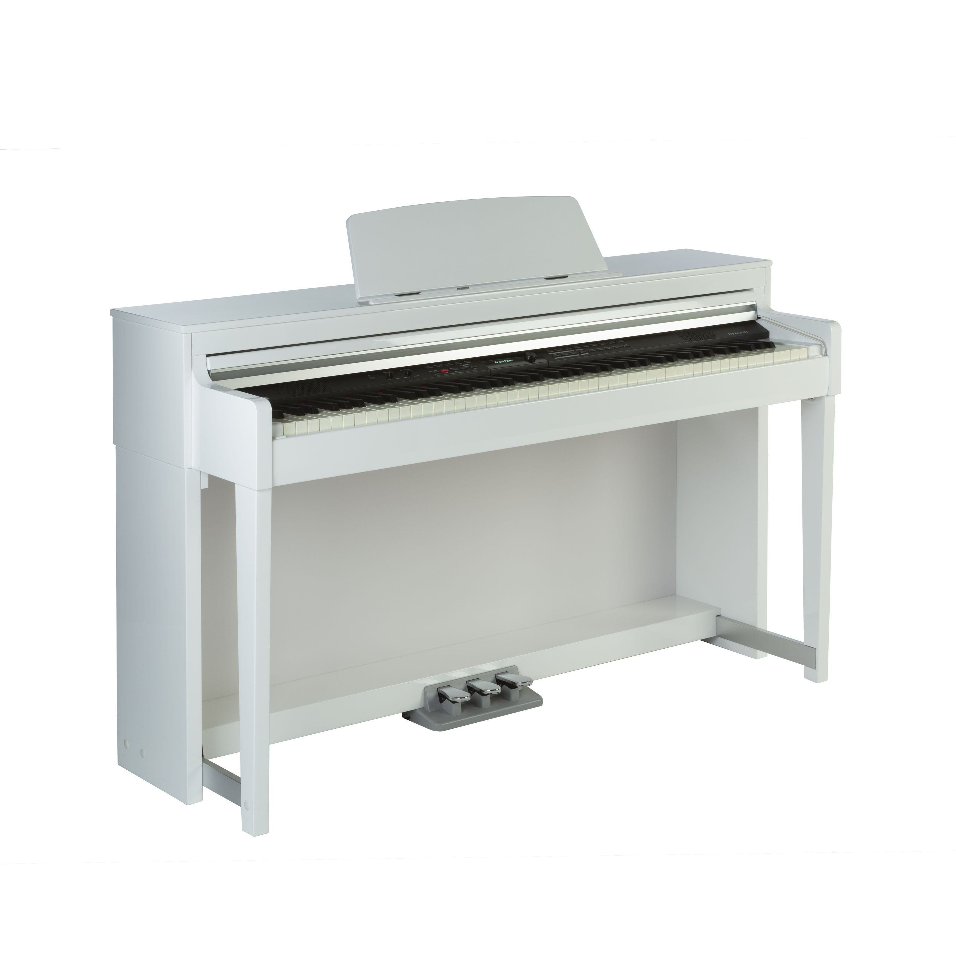 FAME Digitalpiano (DP 8600 BT WP V2 Digitalpiano, Weiß Hochglanz, 88 Tasten mit Hammermechanik, 181 Sounds, 50 Styles, USB MIDI/AUDIO Interface, Aufnahmefunktion, inklusive Dreifachpedal und Netzteil), Digitalpiano, Hammermechanik, USB MIDI/AUDIO Interface